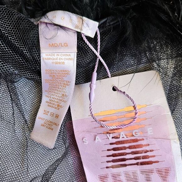 savage x fenty maribou sheer jumpsuit - Picture 6 of 7